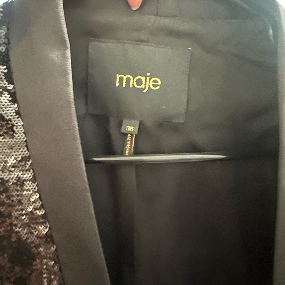 Maje Black Sequin Blazer - Picture 4 of 5